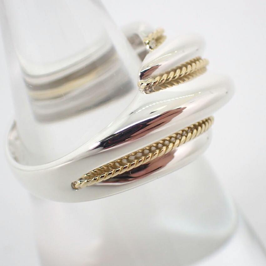 [Used] TIFFANY 925/750 Twisted Ring / Size 10 / j69-3