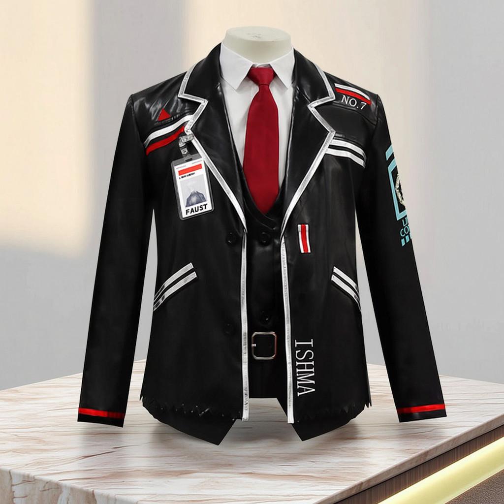 Disfraz de Cosplay de Ishmael de Limbus Company con Chaqueta, Pantalones y Corbata para Fans de Anime