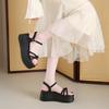 Rome Heightening Sandals Women's Summer 2025 New Platform Matching Skirt Fashion Temperament Small Muffin Shoes