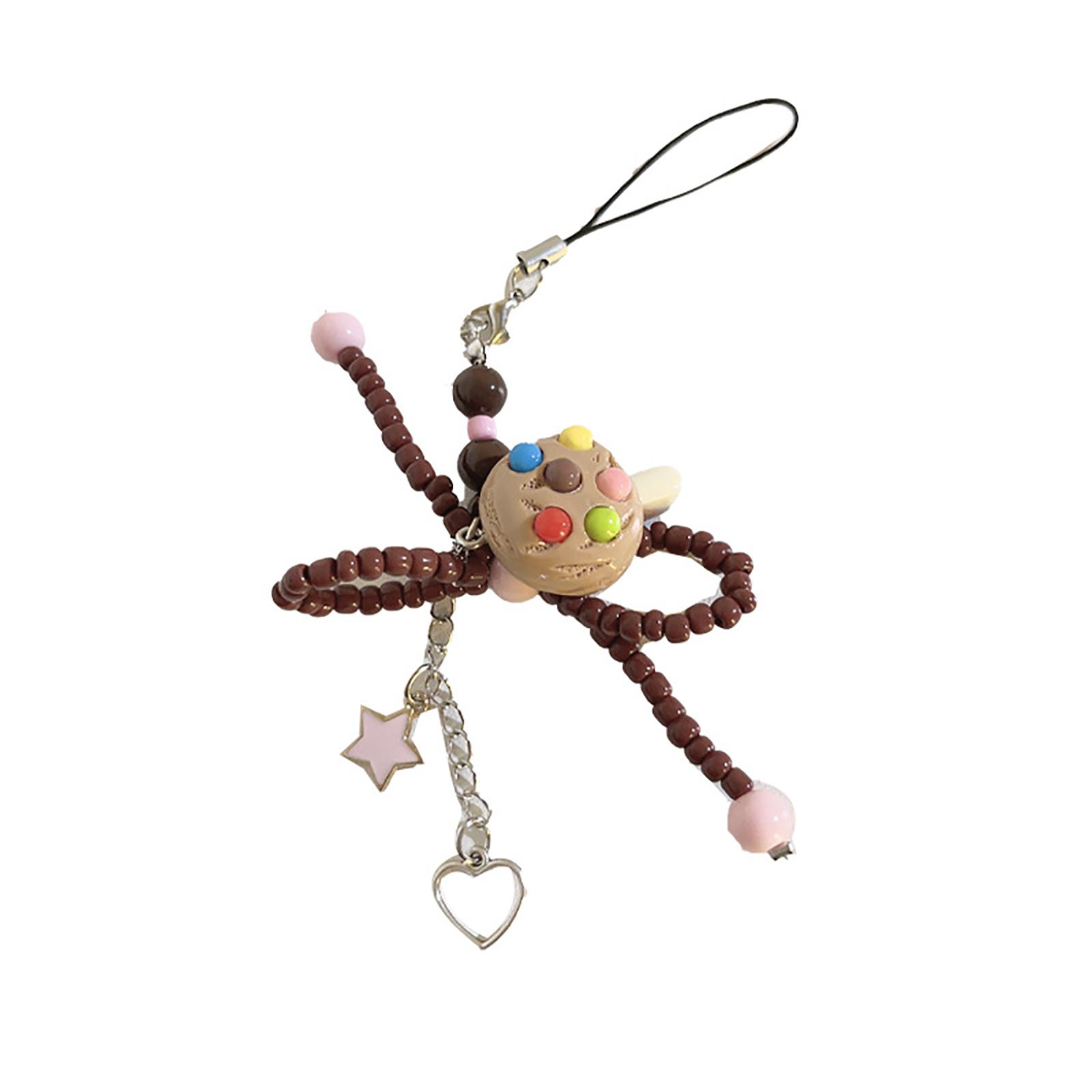 

Милый брелок из бисера, подвеска в виде звезды, милый телефон, брелок-брелок, простой эстетический подарок для женщин и девочек