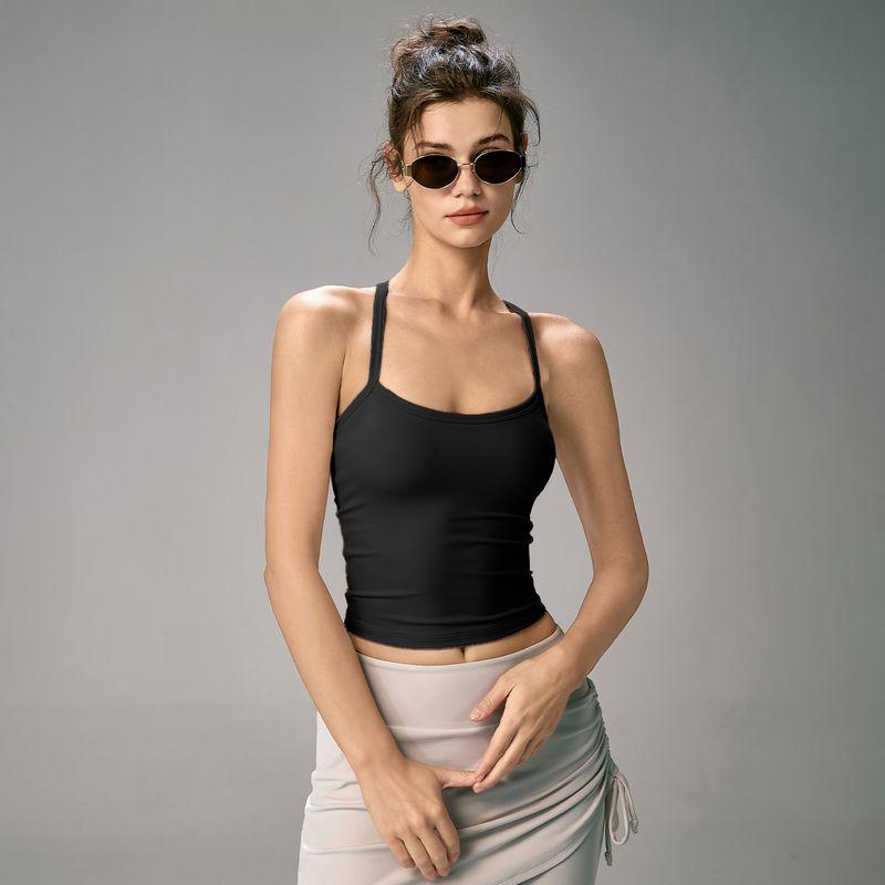 

Mitaogirl Kendall Camisole Women s Beauty Back Exercise Underwear Pilates Yoga Clothes Sleeveless Workout Top Black S
