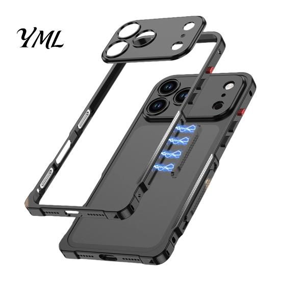 Heavy Duty Protective Accessories Metal Case for IPhone 18 Pro And Max, Slim Thin Magnetic Scratch Resistant Camera Shield Bumper Cooling Frame