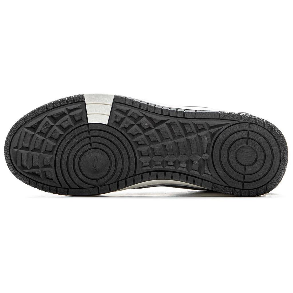 New LiNing Tianji SOFT HI Slip Resistant Abrasion Resistant Mid Top Skateboard Shoes Men's White Gray Black AGCU367-3