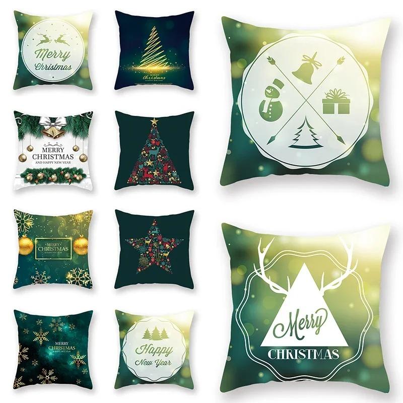 Weihnachts-Themen-Kissenbezüge Auto Zubehör Büro Santa Claus Wohnzimmer Sofa Hause Kissenbezüge