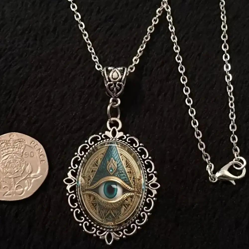 Gothic Moon Sun Pendant Necklace Unisex Punk Cross Metal Leather Cord Chain Retro Jewelry Gift Accessories