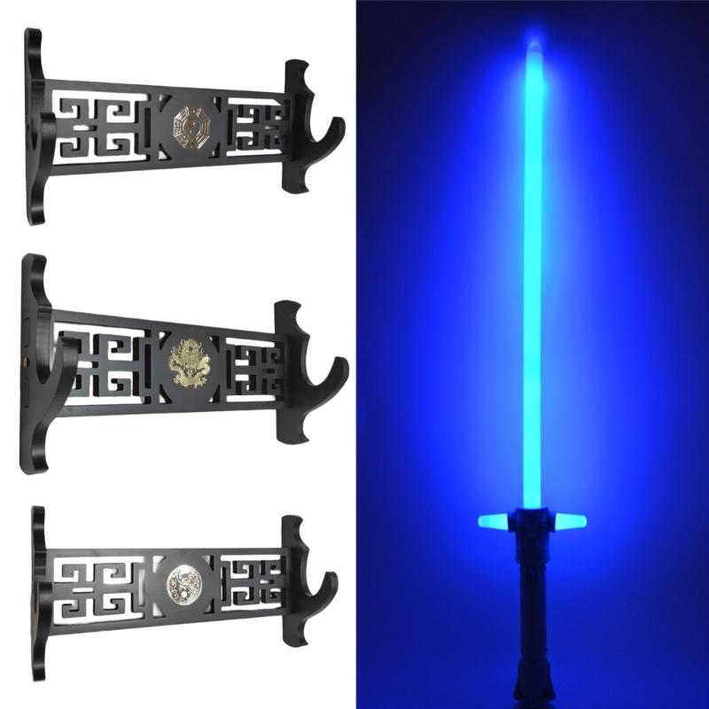 Wooden Swords Shelf Rack Support Display Decoration Demons Slayers Sabres Cradles Organizer For Collectible Display