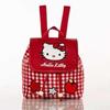 Sanrio Hello Kitty Plaid Backpack - Cute Cartoon Design for Women