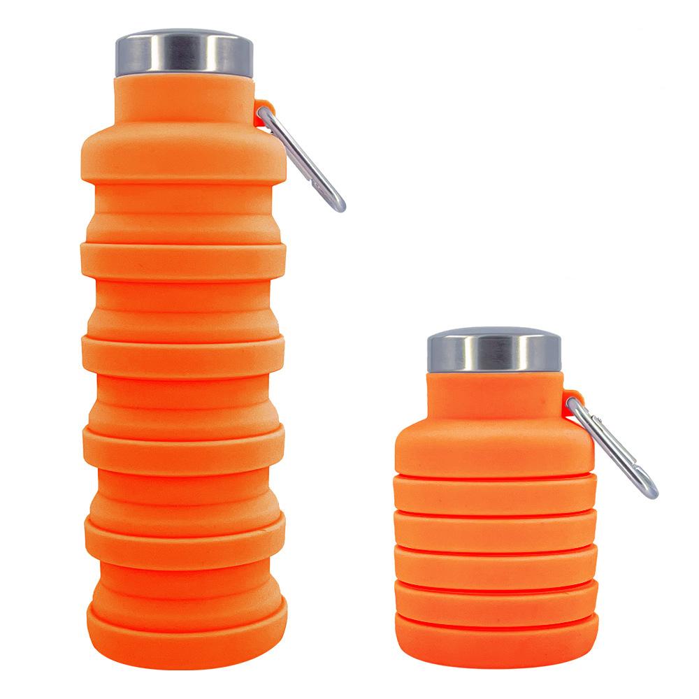 

500ml Collapsible Water Bottle Portable Leakproof Reusable Telescopic Cup Travel Water Bottle for Camping Hiking Traveling