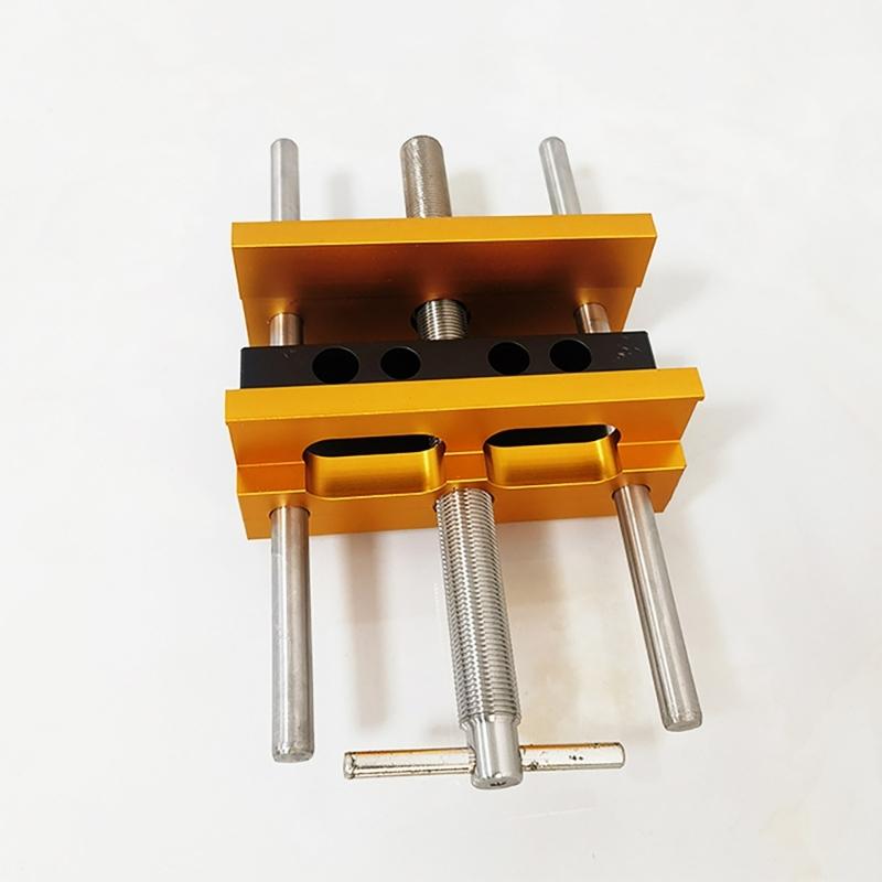 Kits de Gabarits de Tourillons Auto-Centrants Kits de Gabarits de Tourillons à Largeur Réglable pour Ensemble de Jointure de Trous Droits 6 Douilles 3 Tailles de Forets