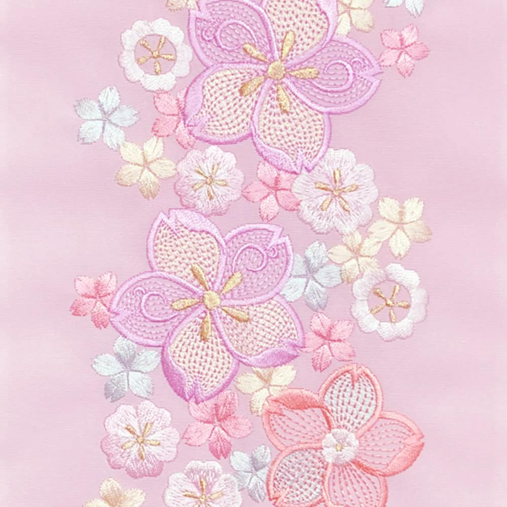 Kimono Moitié Moitié Japonais Passage à l'âge adulte Remise des diplômes Long Cerisier en fleurs [Kyoto Yuzen] Col, Col, Vêtements, Kimono, Cérémonie, Furisode, Cérémonie,