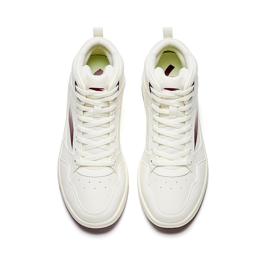 Anta Year 2 Retro Red Simple Versatile Urban Commuting Warm Increased Height Lightweight High-Top Skate Shoes Kids Sneaker White 922548011-2