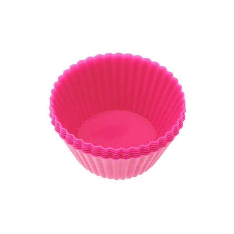 6Pcs Silicone Cupcake Mold Bakeware Cupcake Liner Reusable Muffin Baking Nonstick Moulds Kitchen Baking Accessories Random