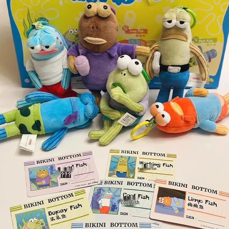 Bikini Bottom Funny Plush Fish Pendant Toy Charm
