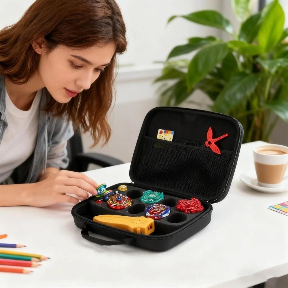 Multi-Compartment Gyro Tool Box With Handle Lightweight Construction Gyro Box Gyro Storage Case For Gyroscope Toys