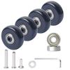 Kit di Ricambio Ruote Valigia 50mm con Cuscinetto a Sfere di Precisione, 4 Pezzi Ruote Girevoli per Ricambio Valigia da Viaggio