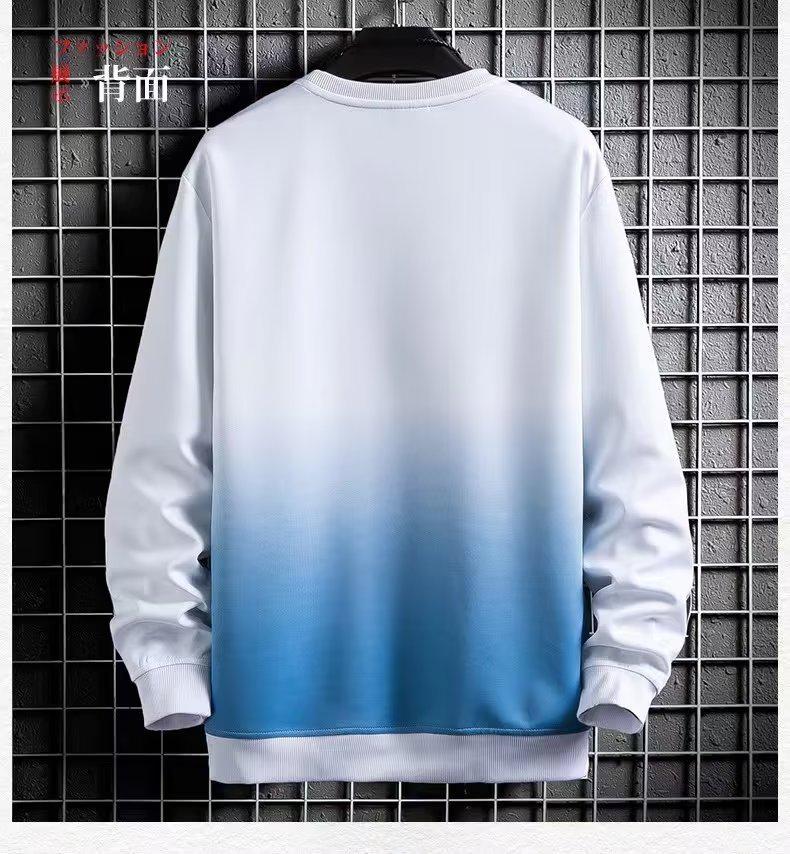 Hong Kong Style Fashion Casual Long Sleeve Men's Trendy Hoodie Set - Two-Piece Loose Fit