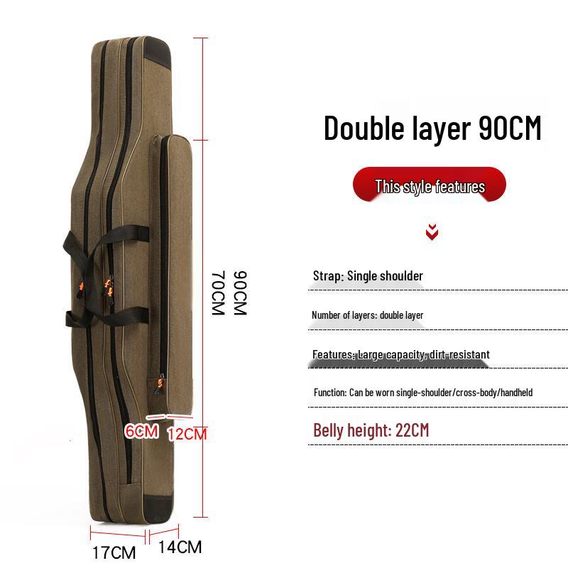Oeny Double Layer Fishing Rod and Gear Bag