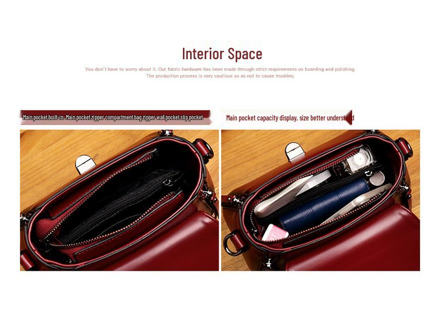 2024 New Genuine Leather Women's Shoulder Bag - Autumn/Winter Stylish Crossbody Bucket Bag