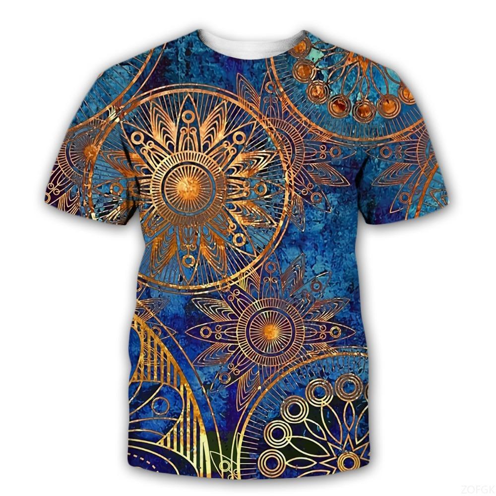 Neue mysteriöse Symbole Trippy 3D-Druck T-Shirts Herren Damen Leuchten im Dunkeln Kurzarm-T-Shirt Oversize-T-Shirts Oberteile