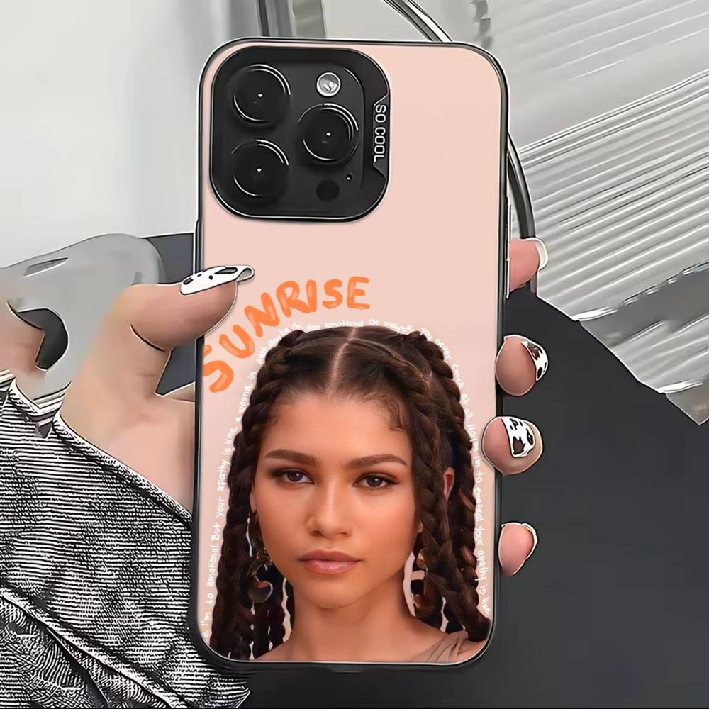 Z-Zendaya Hot Actress Phone Case For iPhone 17,16,15,14,13,12,11 Plus,Pro Max,XS,Colorful Silver Black Cover