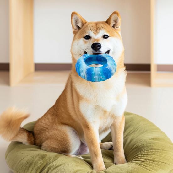 Yousheng Interactive Dog Toy Tire Shape Textured Dog Chew Toy Teeth Cleaning Toy for Aggressive Chewers Tug-of-War Toss And Catch