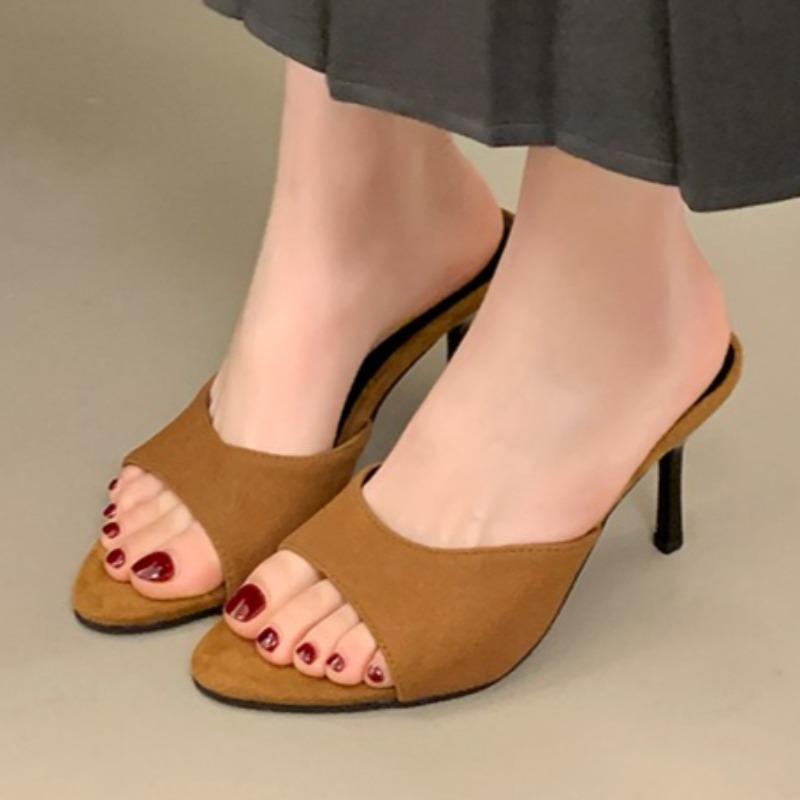 

Туфли на высоком каблуке, женская обувь, летние босоножки Fishmouth на тонком каблуке, сексуальная женская обувь для вечеринок, роскошные женские туфли-лодочки. 35 хаки