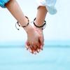 2 Pieces Natural Stone Beads Magnetic Bracelet Couple Connecting Bracelet Valentine's Day Gift for Couple Him and Her