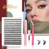 Eyelash Book: Large Capacity False Eyelashes Pack with 640 Clusters in 30D/40D/50D Styles