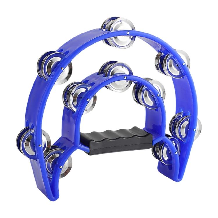 Educational Percussion Tool Steel Bell Tambourine with Shock Resistant Plastic Frame Suitable for Schools Various Event