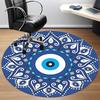 1pc Evil Eye Mandala Office Round Area Rug,  Mat Suitable For Office, Under Office Chairs Bedroom Living Room Home Decor, Room Deco