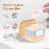 3/4 Stück Waschpulverbehälter PET Transparente Aufbewahrungsbox mit Bambusdeckel und Löffel Trocknertuchhalter Set Wäschezubehör