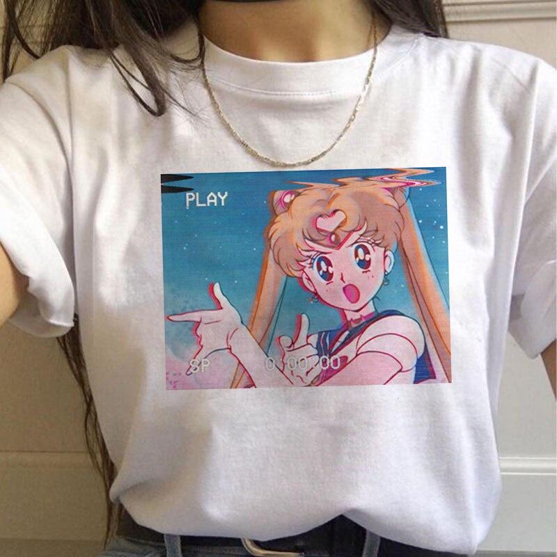 Sa-Ilor Mo-On Womens Short Sleeve T-Shirt Graphic Crew Neck Tee Sa-Ilor Mo-On Womens Short Sleeve T-Shirt Graphic Crew Neck Tee