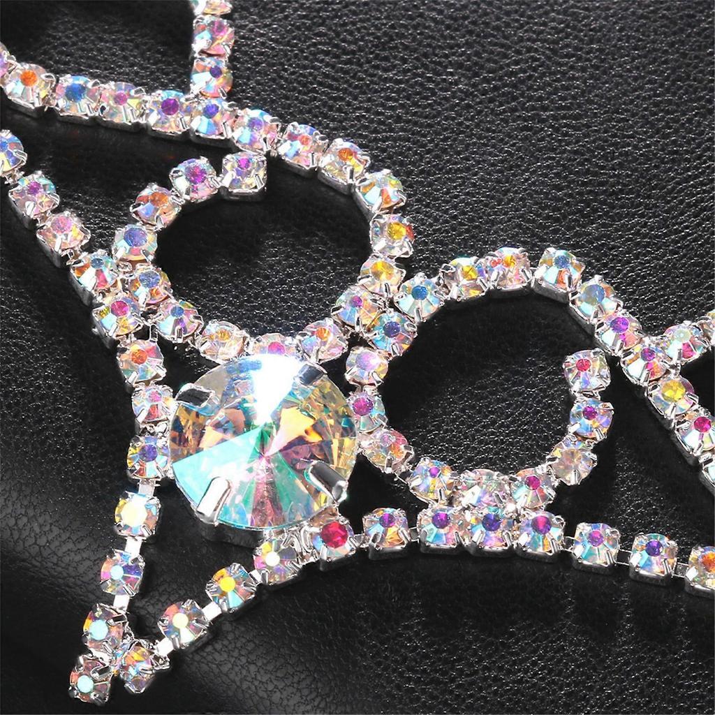 Bridal Shower Headdress Glittering Rhinestone Headband Girl Wedding Headpiece Crystal Charm Hairband Female Hair Jewelry  Silver