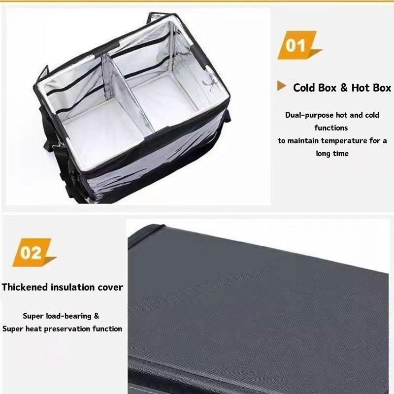 Sac de Livraison de Nourriture 32L/48L/62L Livraison Moto Food Business Sac à Emporter Boîte Isotherme à Emporter