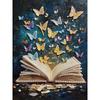 DIY 5D Butterflies in The Book Pearl Art Kit No Frame Pearl Diamond Painting for Adults 30x40cm Floral Gem Art for Home Wall Decoration & Craft Gift
