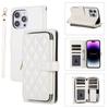 Luxury Zipper Phone Pouch IPhone 15 Slim Card Holder With Wrist Strap TPU Shockproof Case Korean Style