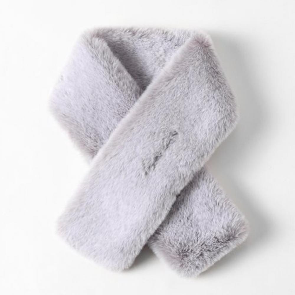 

Lala Winter Fur Scarf Two Tone Gray Lalaf227 Single option