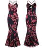 Women Floral Beach Vacation Bodycon Streetwear Maxi Dress Summer Clothes Fishtail Skirt