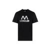 Moncler SS22 Letter Print Crew Neck Short Sleeve T-Shirt Men Tops Black H10918C00038829H8999