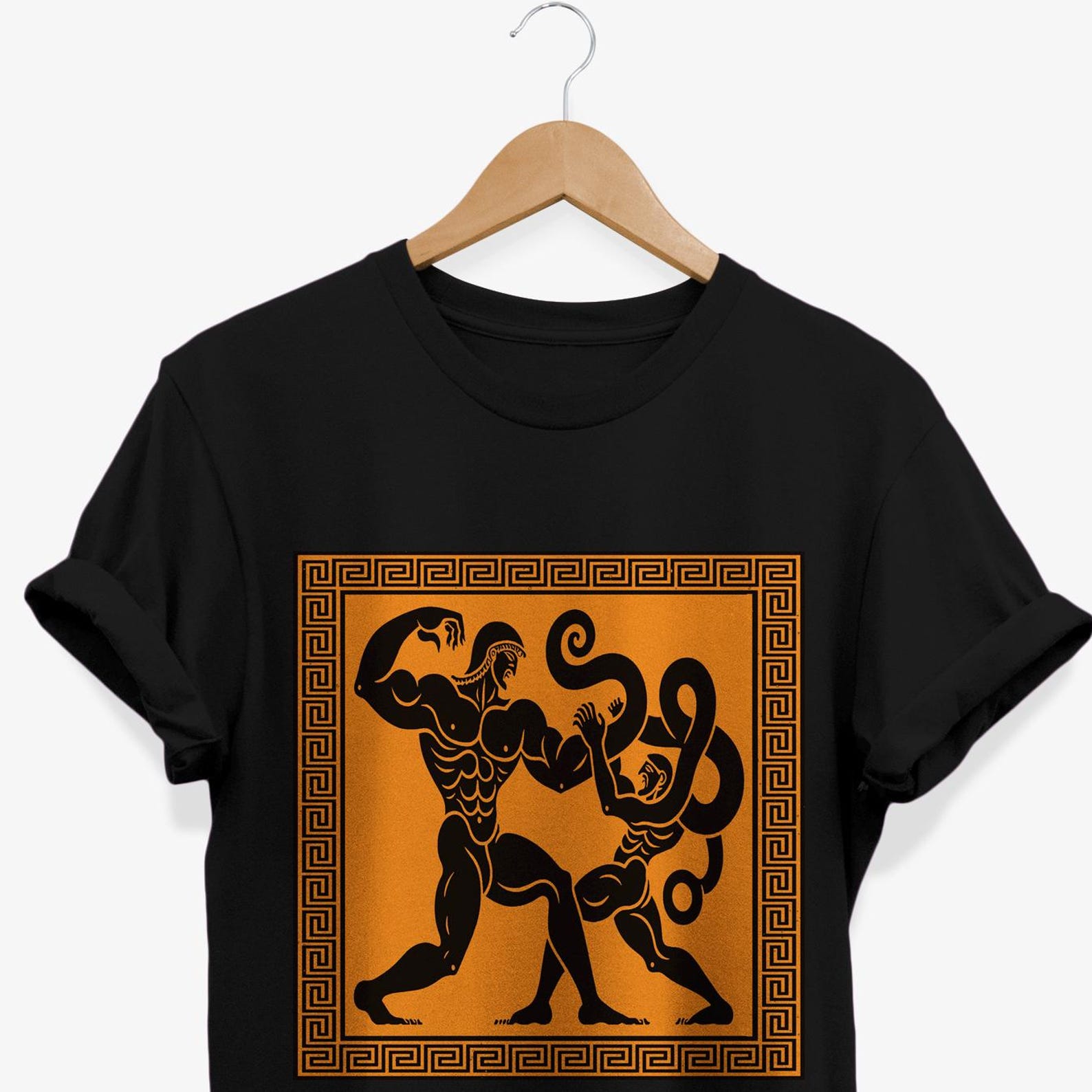 The Gigantomachy Greek Mythology T-Shirt, Giants vs Gods Battle Graphic Tee, Ancient Myths Gifts 2XL