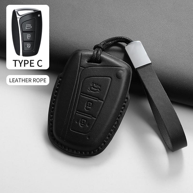 Cortex Car Key Case Cover Protector Shell Fob Accessories For Hyundai Accent Santa Fe Palisade Santafe Dn8 Grandeur Azera HG