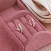 Kinel Shiny Zircon Full Paved Hoop Earrings For Women Rose Gold Bride Wedding Jewelry