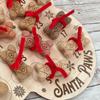 Wooden Dog Advent Calendar Dog Bone Advent Christmas Wood Decorations 25 Days Countdown Ornament Christmas Decorations