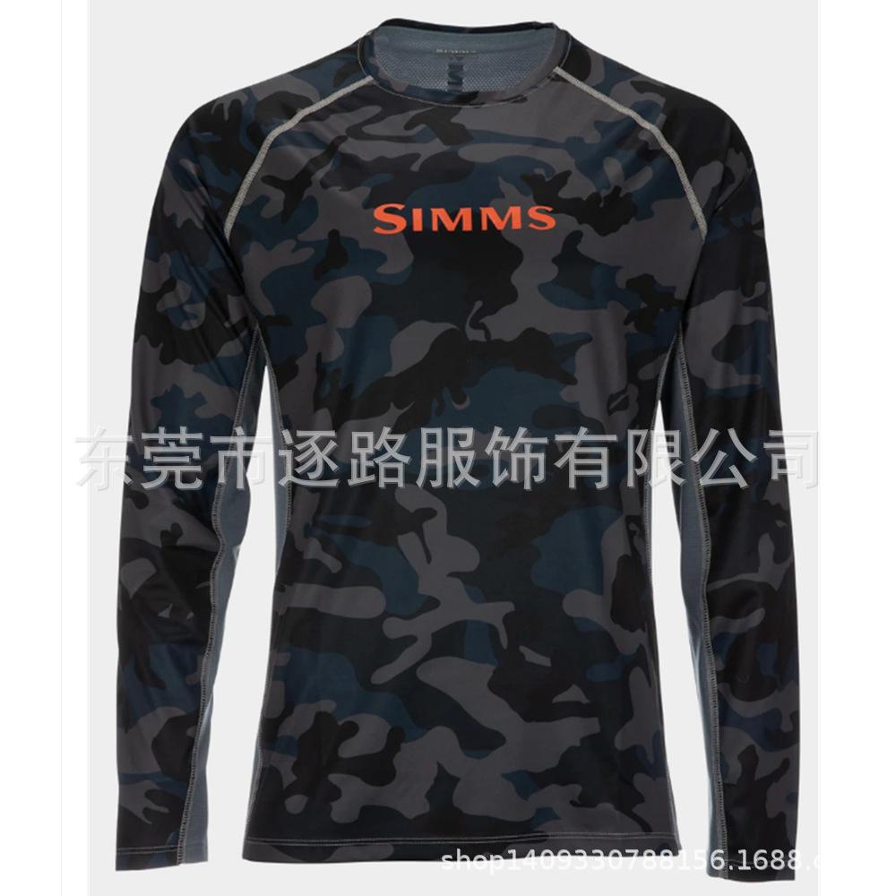 SIMMS Men's Short Sleeve Breathable Sunscreen Fishing Suit Taiwan Fishing Sea Fishing Boat Fishing Luya Fishing Suit