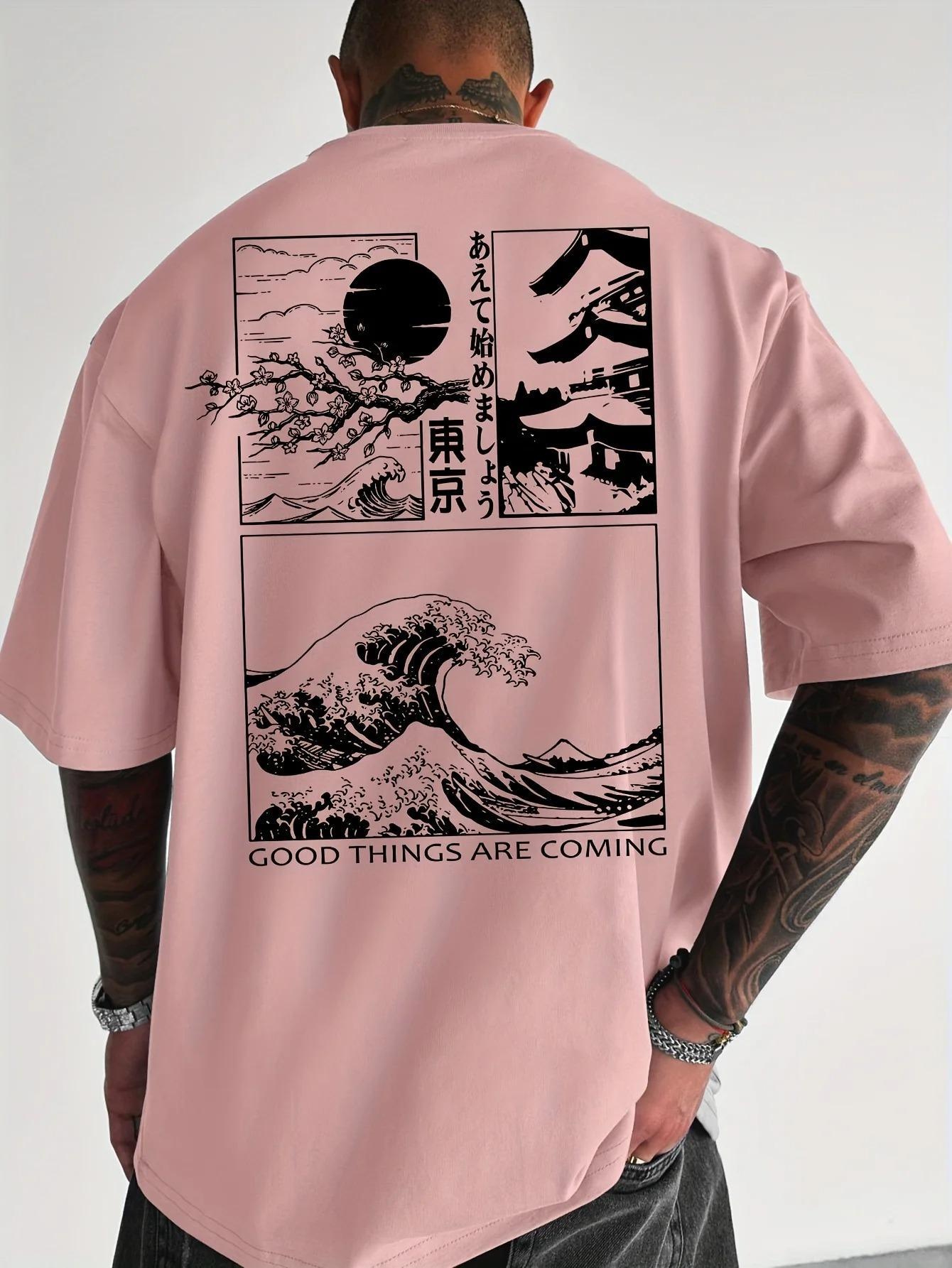 

Summer 2025 New Personalized Printed Loose Shortsleeved 100 Cotton Fashion Tshirt Men Features Simple Design Adults Soft Feel XL