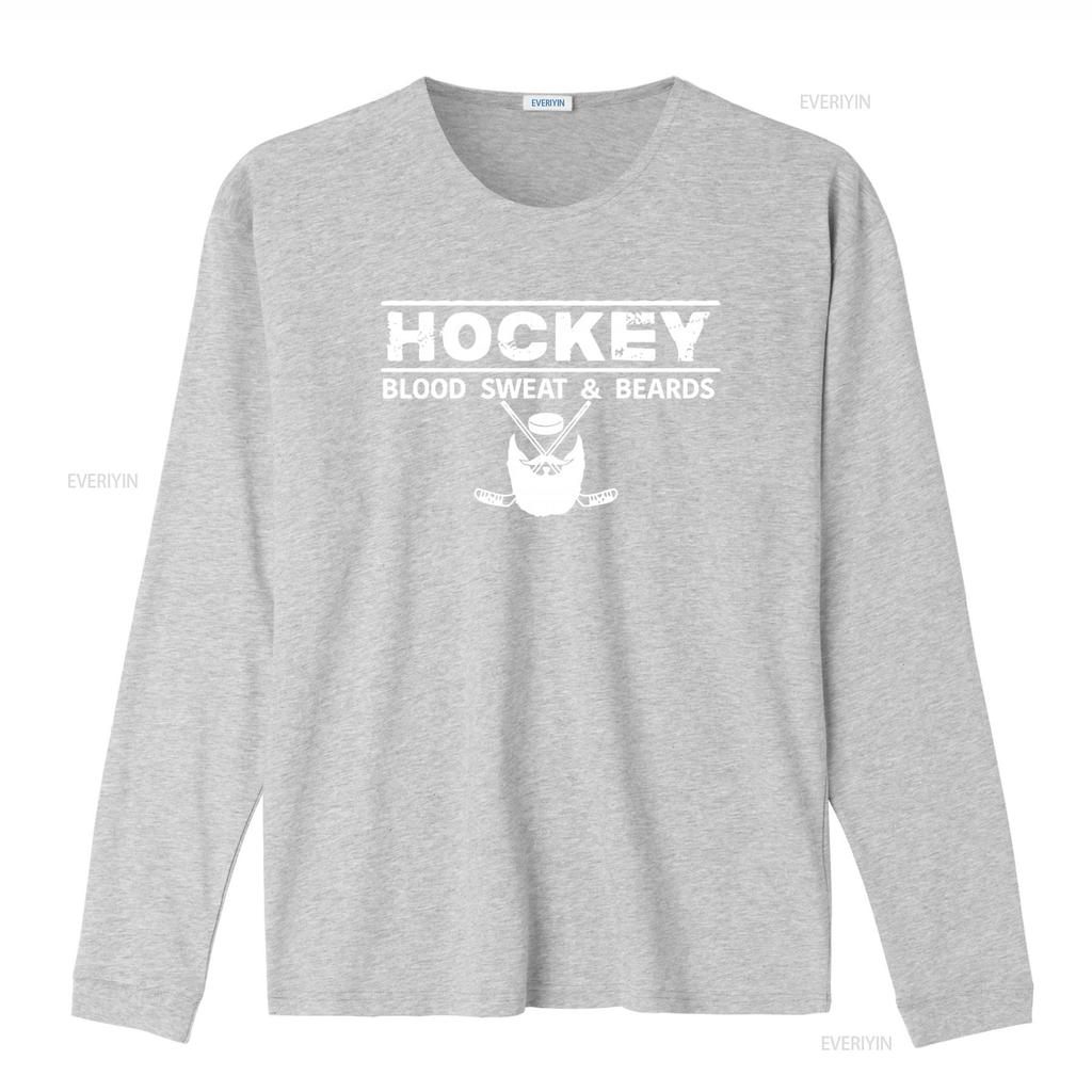 Herren Eishockey Blut Schweiß Bärte Sportfan Eis Tor Team Cooles Design Rundhals T-Shirt vintage Gewaschen Atmungsaktiv Weich Vielseitig