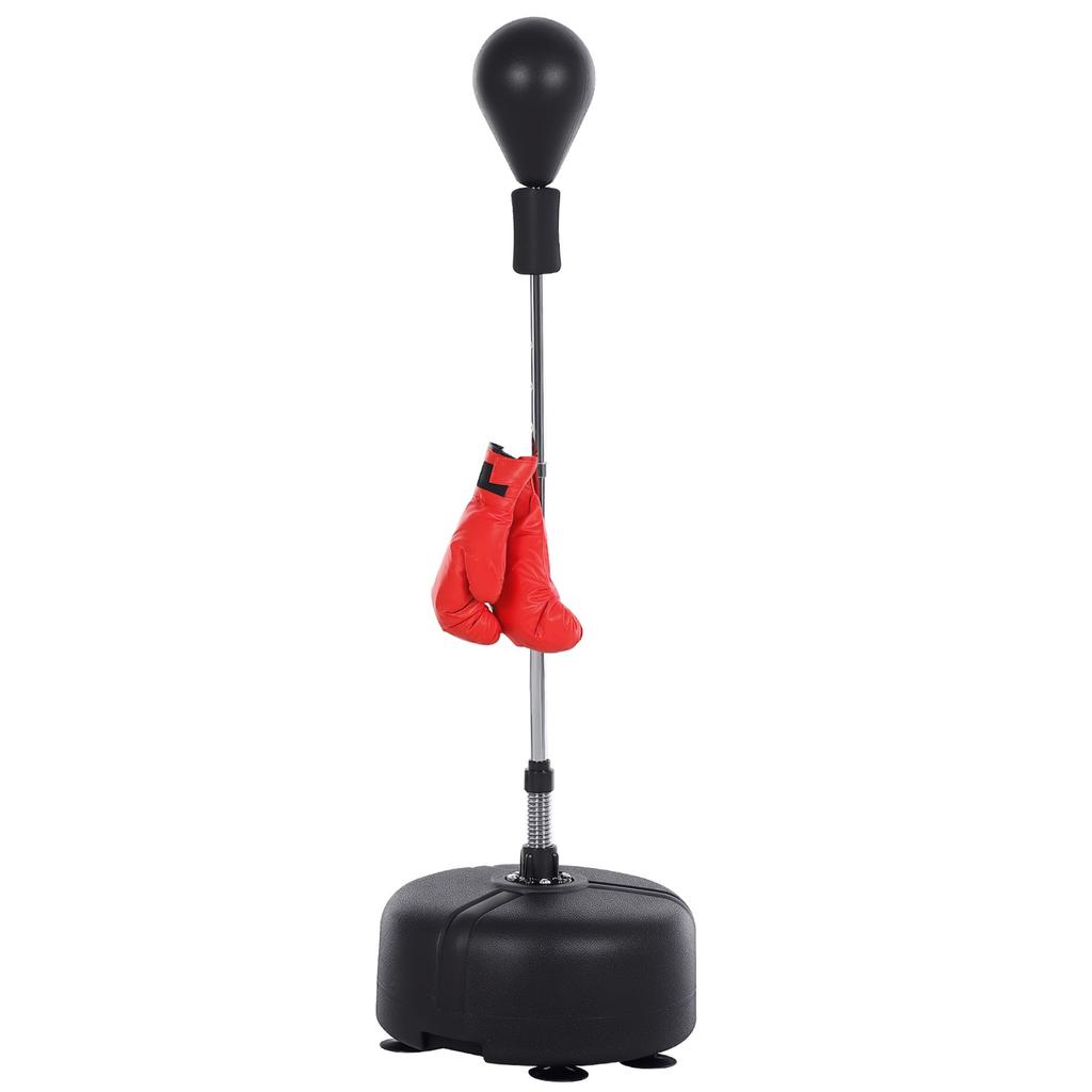 Punching Ball Set 136-154 cm Height-Adjustable Boxing Stand with 1 Pair of Gloves Suction Cup Boxing Standing Punch Trainer for Adults and Teenagers