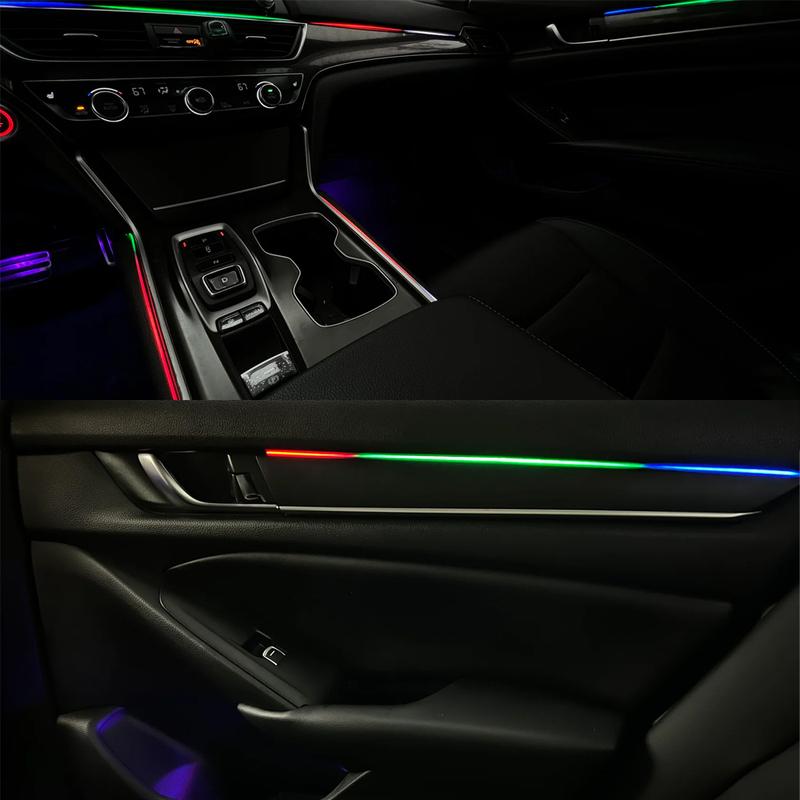 24 In 1 Universal Acrylic hidden LED Strip Light Symphony Ambient 64 Color RGB Car Interior APP music atmosphere Lighting