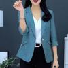 New Spring Summer Thin Casual Business Simple Clean Solid Splicing Pocket Slim Temperament Fashion Blazer