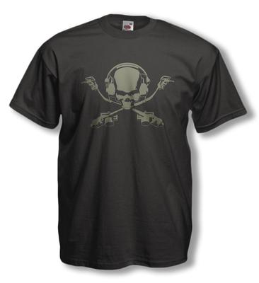 DJ T-Shirt - Schädelknochen Stil T-Shirt : Dreh die Beats mit Stil!
